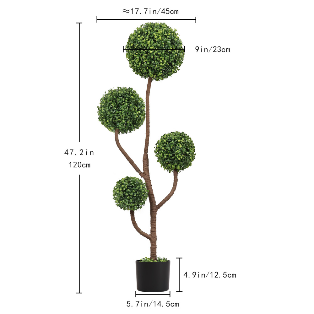 4FT Tall Artificial Boxwood To - đánh giá và giá Bonsai Garden Indoor