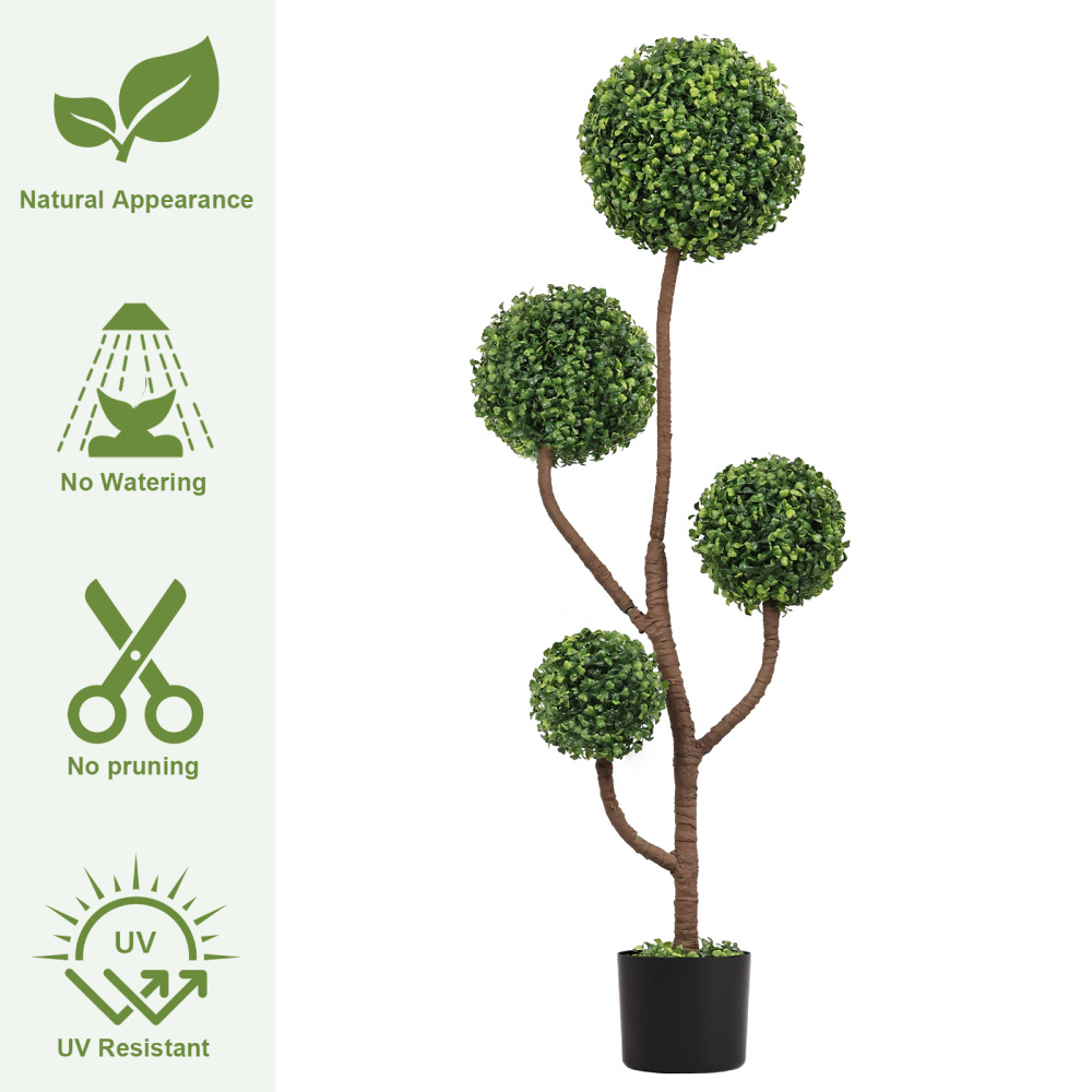 4FT Tall Artificial Boxwood To - đánh giá và giá Bonsai Garden Indoor