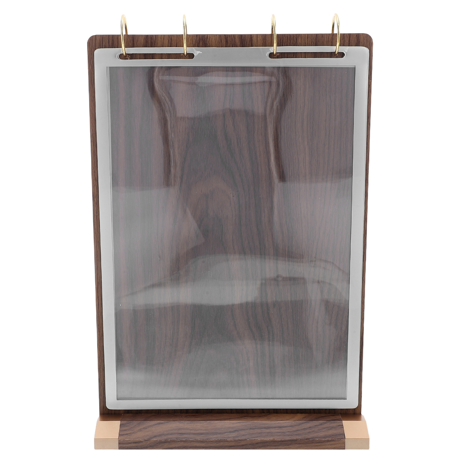 A4 Walnut Wood Menu Flip Displ - đánh giá và giá Display Stand Wood