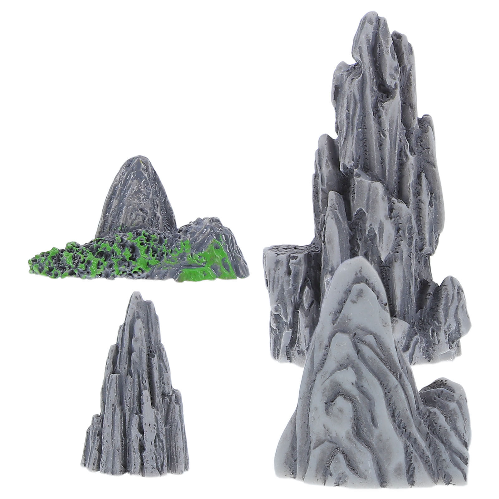 4Pcs Detailed Mini Resin Rocke - đánh giá và giá Bonsai Garden Set Up