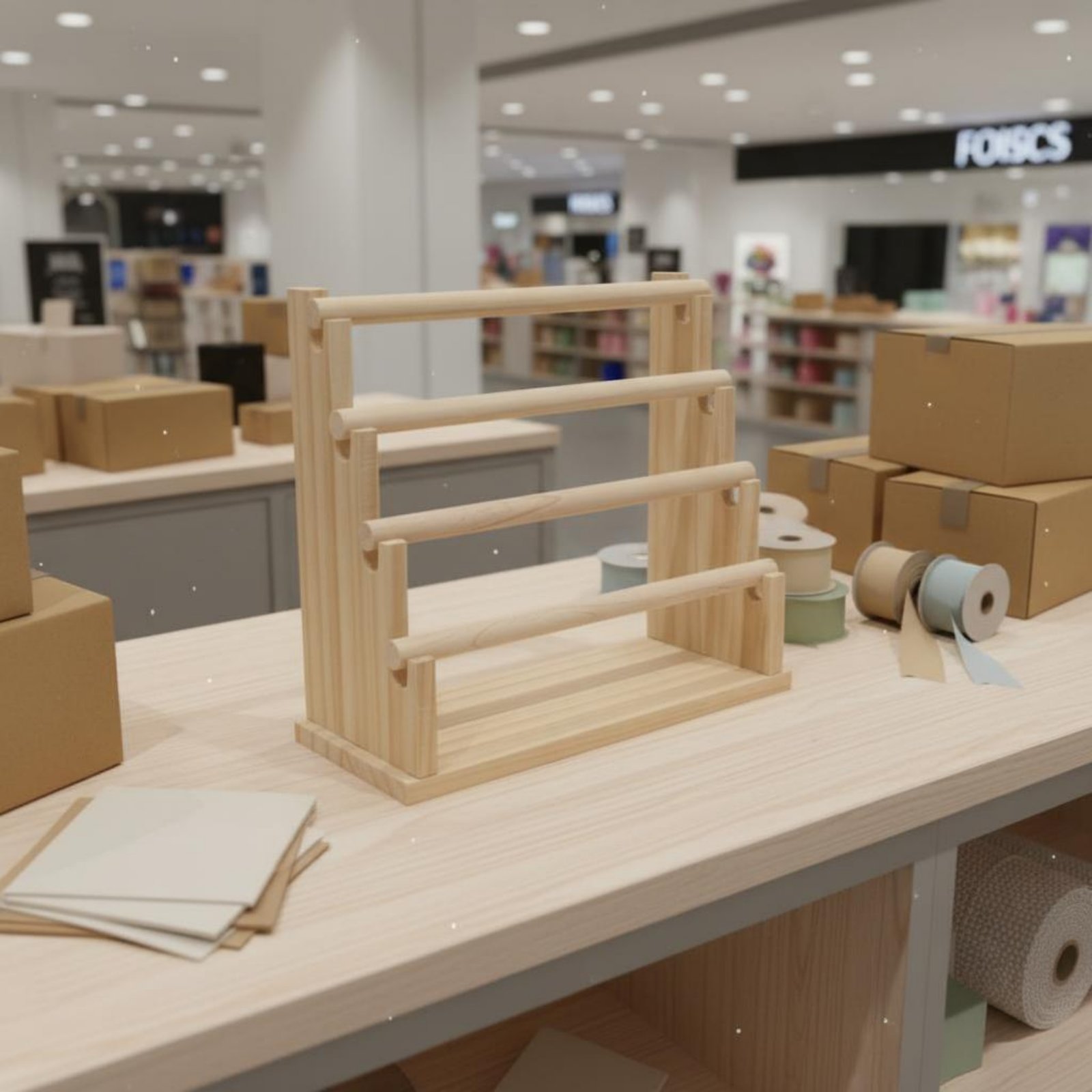 Desktop Jewelry Rack Natural W - đánh giá và giá Display Stand Wood