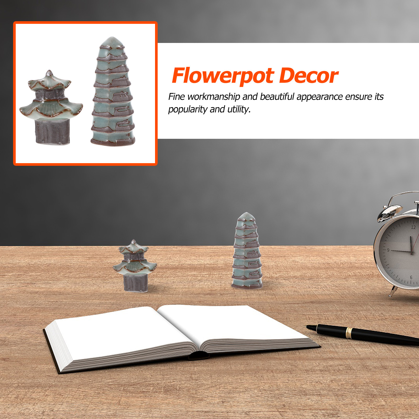 2Pcs Ceramic Flowerpot Decor B - đánh giá và giá Bonsai Garden Landscape Design