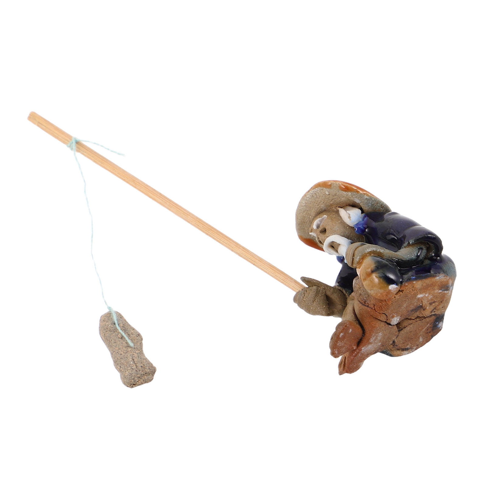 Mini Ceramic Fisherman Sculptu - đánh giá và giá Bonsai Garden Landscape Design