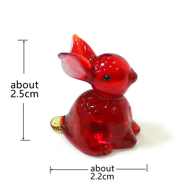 2pcs Mini Glass Bunny Figurine - đánh giá và giá Bonsai Garden Indoor