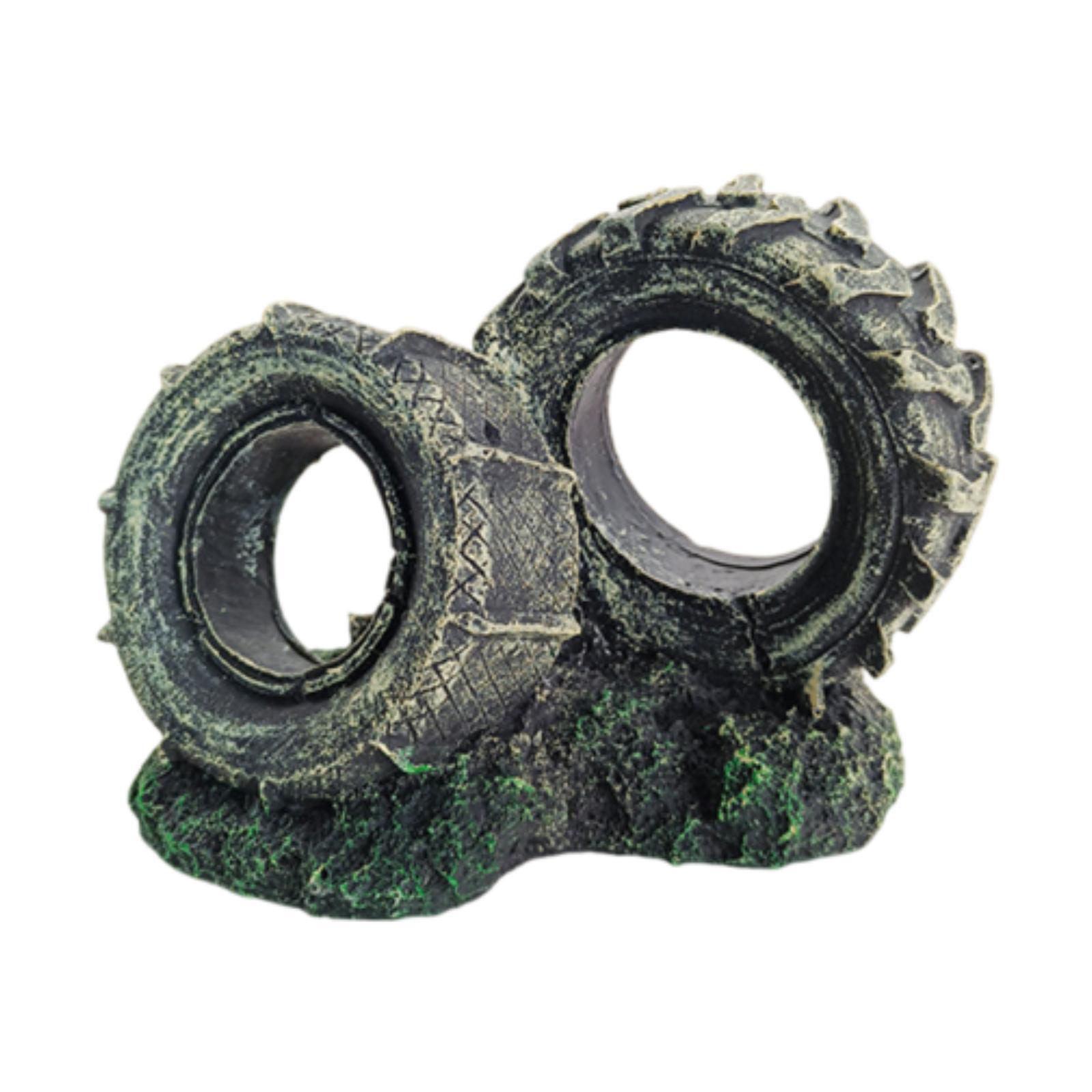 Aquarium Ornament Resin Tyre S - đánh giá và giá Bonsai Garden Set Up