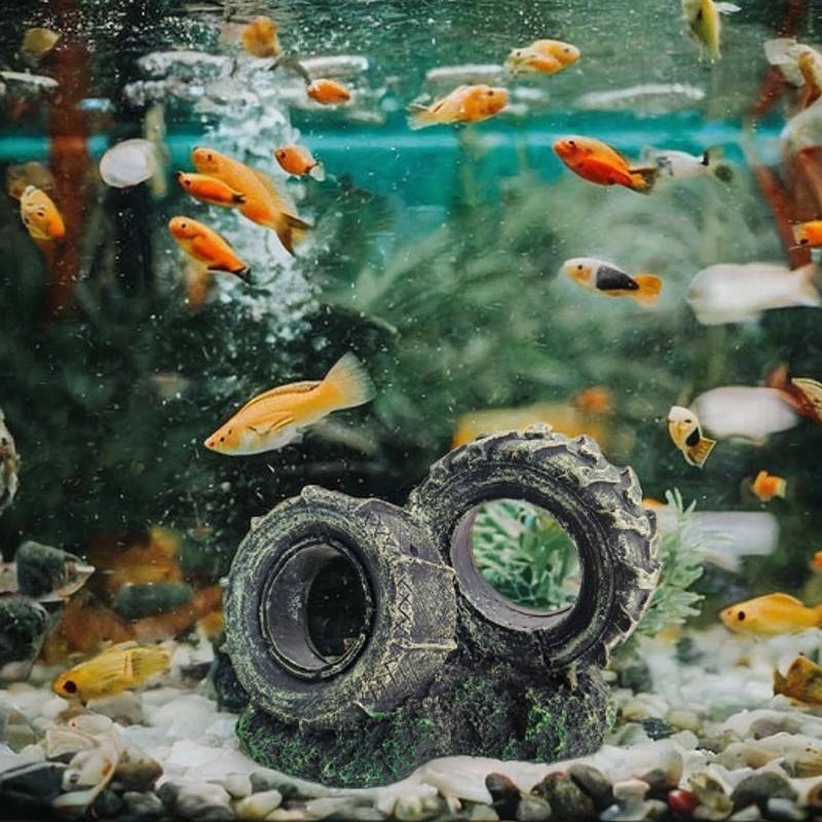 Aquarium Ornament Resin Tyre S - đánh giá và giá Bonsai Garden Set Up