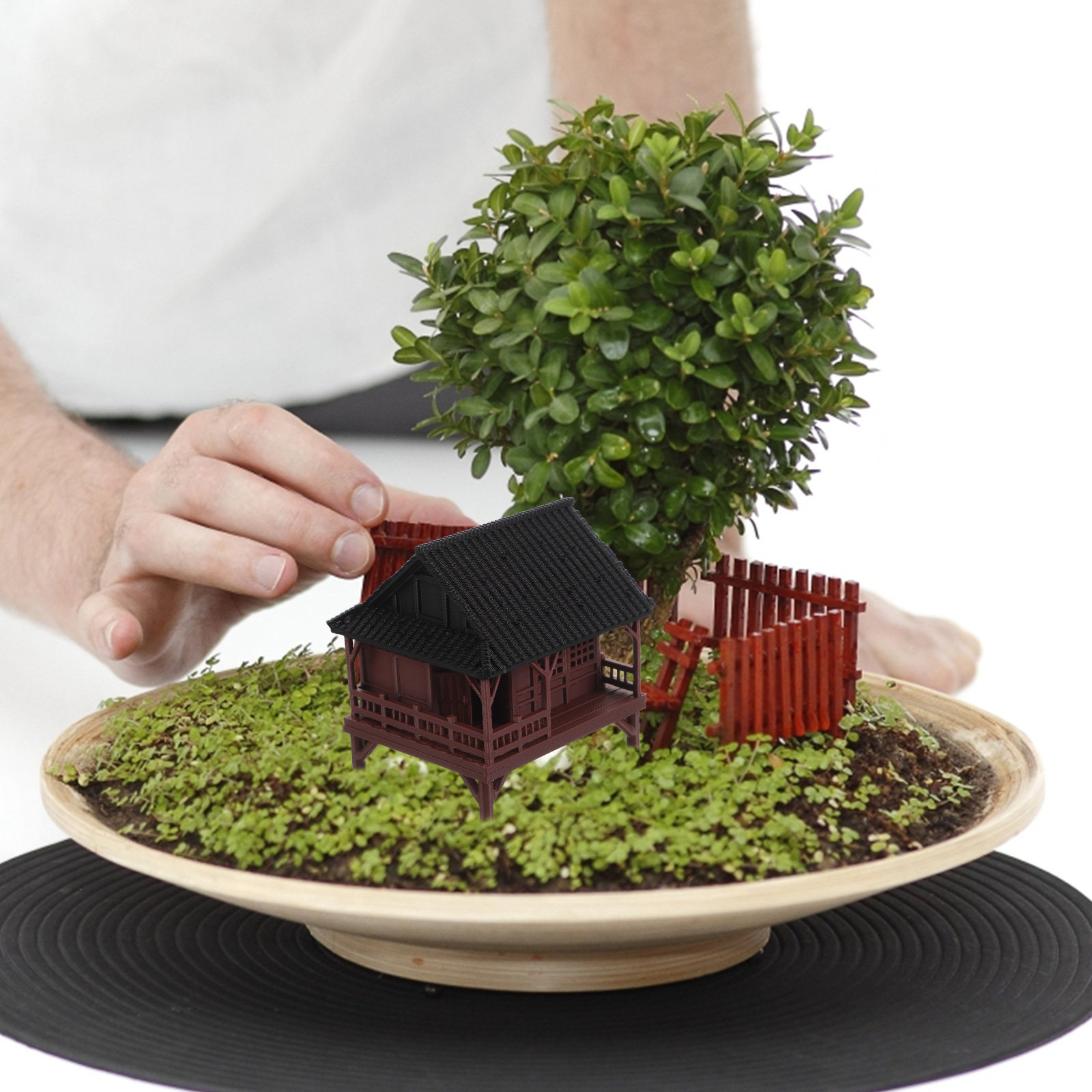 Miniature Pavilion Decor for F - đánh giá và giá Bonsai Garden Set Up